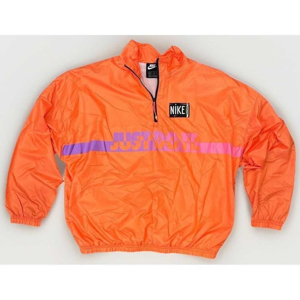 Nike Quarter‎ Zip Windbreaker Jacket Orange and Purple Colorway